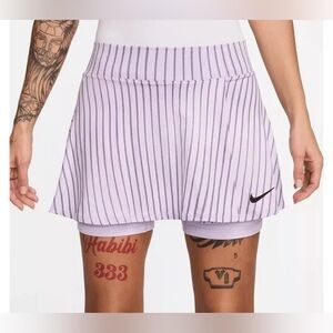 Nike Court Victory Flouncy Print Tennis Skirt Violet FD5582-511 Women’s Small